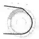 Fig. 01 - KEY PULLEY SEGMENT FEATURES, SEGMENT STACK CONFIGURATION, AND CAM AND ROLLER DESIGN AND ACTUATION IN A SYNCHRONIZED SEGMENTALLY INTERCHANGING PULLEY TRANSMISSION SYSTEM
