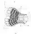 Fig. 08 - KEY PULLEY SEGMENT FEATURES, SEGMENT STACK CONFIGURATION, AND CAM AND ROLLER DESIGN AND ACTUATION IN A SYNCHRONIZED SEGMENTALLY INTERCHANGING PULLEY TRANSMISSION SYSTEM