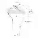 Fig. 01 - Bicruciate retaining tibial baseplate