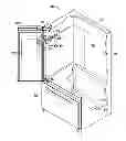 Fig. 01 - Utility routing for a door-mounted icemaker