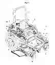 Fig. 10 - Work vehicle with engine mounted rearwardly