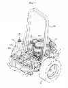 Fig. 11 - Work vehicle with engine mounted rearwardly