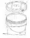 Fig. 09 - PLASTIC CONTAINER WITH DOUBLE LOCK LID AND TEAR BAND