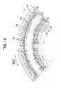 Fig. 14 - Multi-gap type rotary electric machine including inner and outer stators and a rotor with inner and outer magnets