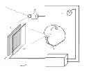Fig. 01 - Display system containing an adaptive semi-transparent display device and means for detecting the landscape viewed by the user