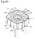 Fig. 16 - Negative cutting insert, and indexable rotary cutting tool, indexable rotary cutting tool system and cutting method using such cutting insert