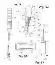 Fig. 11 - Instruments and method for preparing an intervertebral space for receiving an artificial disc implant