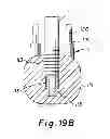 Fig. 12 - Instruments and method for preparing an intervertebral space for receiving an artificial disc implant