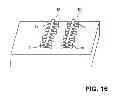 Fig. 14 - Method for reducing size and center positioning of magnetic memory element contacts