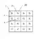 Fig. 01 - Pixel array, camera using the same and color processing method based on the pixel array