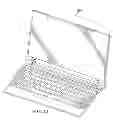 Fig. 11 - Keyboard with magnetic key position return for an electronic device