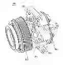 Fig. 01 - Vane rotary compressor having a hinge-coupled vane