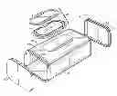 Fig. 01 - Refillable dispensing container for stacked moist wipes