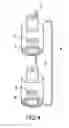 Fig. 04 - Three-phase capacitor formed by two aligned cylinders with overpressure disconnection