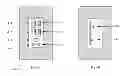 Fig. 06 - Fiber optic cable with electrical connectors at both ends, wall plates and control boxes
