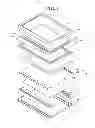 Fig. 02 - Display device comprising a light-sourcing unit fixing frame with a lateral extension portion and a fixing protrusion which interlocks the light-sourcing unit fixing frame to a housing