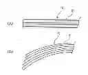 Fig. 01 - PROCESS AND APPARATUS FOR PRODUCING REINFORCING-FIBER STRIP SUBSTRATE HAVING CIRCULAR-ARC PART, AND LAYERED STRUCTURE, PREFORM, AND FIBER-REINFORCED RESIN COMPOSITE MATERIAL EACH COMPRISING OR PRODUCED USING THE SUBSTRATE