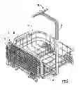 Fig. 03 - Silverware basket with integral spray jets for a dishwasher