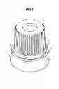 Fig. 03 - TUBE HEAD EQUIPPED WITH A LID, ASSOCIATED WITH AN IMPROVED PERFORATING CAP WHICH ENSURES PROTECTION OF THE LID PRIOR TO FIRST USE THEREOF