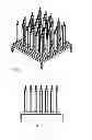 Fig. 06 - SYSTEM OF VERTICALLY MOUNTING AN ARRAY OF CYLINDRICAL TUBULAR SOLAR PHOTOVOLTAIC CELLS