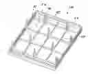 Fig. 01 - Stackable tray for bags containing liquids, stacked arrangements and stacking methods