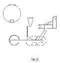Fig. 12 - Apparatus and method for no-till inter-row simultaneous application of herbicide and fertilizer, soil preparation, and seeding of a cover crop in a standing crop
