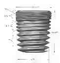 Fig. 01 - DENTAL IMPLANT WITH MULTIPLE THREAD PATTERNS