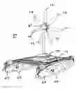 Fig. 01 - Platform for generating electricity from flowing fluid using generally prolate turbine