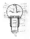 Fig. 03 - LED light bulb emitting light rays in a downward direction