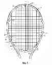 Fig. 06 - Racquet configured with fewer cross strings than main strings