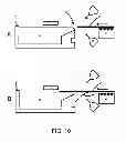 Fig. 09 - Sheet production apparatus for removing a crystalline sheet from the surface of a melt using gas jets located above and below the crystalline sheet