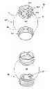 Fig. 01 - DEVICE FOR CREATING AND DISPLAYING LIQUID-MEDIUM MOVEMENT WITHIN A VESSEL CONTAINING A DIORAMIC SCENE