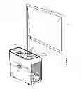 Fig. 01 - Image projection apparatus with an enclosure and air supply
