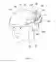 Fig. 20 - Hinged attachment of headgear to a helmet