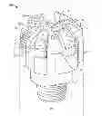 Fig. 01 - Drill bit with continuously sharp edge cutting elements