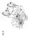 Fig. 23 - Cab suspension system for a machine adapted to surface excavate rock or like materials