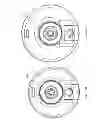 Fig. 45 - Adjustable-tilt housing with flattened dome shape, array antenna, and bracket mount