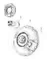 Fig. 46 - Adjustable-tilt housing with flattened dome shape, array antenna, and bracket mount