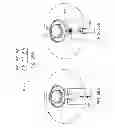 Fig. 50 - Adjustable-tilt housing with flattened dome shape, array antenna, and bracket mount