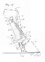 Fig. 06 - Implement with linkage assembly and work assembly wherein work assembly has dynamic skid shoe and a scraping edge