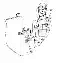 Fig. 01 - QUICK-DISCONNECT HANDLE FOR LIFTING AND CARRYING LARGE FLAT PLANAR OBJECTS