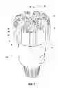 Fig. 07 - Methods for pre-sharpening impregnated cutting structures for bits, resulting cutting structures and drill bits so equipped