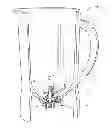 Fig. 01 - Blade and bearing assembly for a blender jug