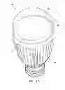 Fig. 02 - LED lamp with remote phosphor on a cap structure