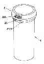 Fig. 01 - Child-resistant container with hinged closure
