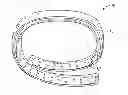 Fig. 01 - Wearable device with overlapping ends coupled by magnets of a selected width, length and depth