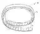 Fig. 01 - Wearable device with magnets positioned at opposing ends and overlapped from one side to another