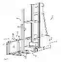 Fig. 01 - Narrow aisle load handler and material handling vehicle including a narrow aisle load handler