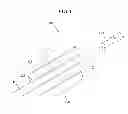 Fig. 02 - Arrow shaft with fletching indication patterns for better fletching and aligning