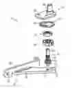 Fig. 01 - Hinge assembly for mounting door on cabinet below opening thereof